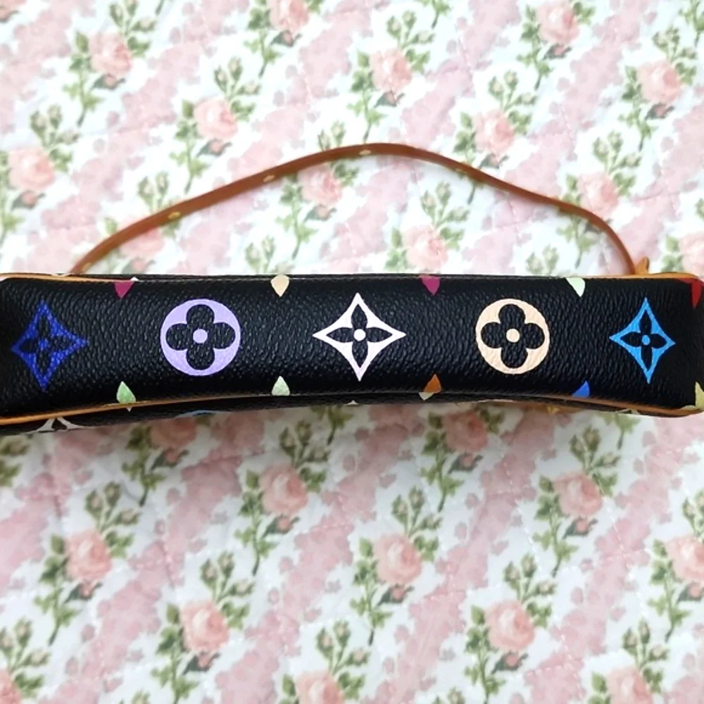 💎 Louis Vuitton Black Takashi Murakami Multicolor Monogram Pochette Bag - Picture 6 of 17